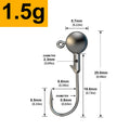 Jig Head Assortment – 30pcs, 1g to 28g Round Head Hooks for Soft Lures 1.5g 30 Pieces Nova Fishing & Outdoors