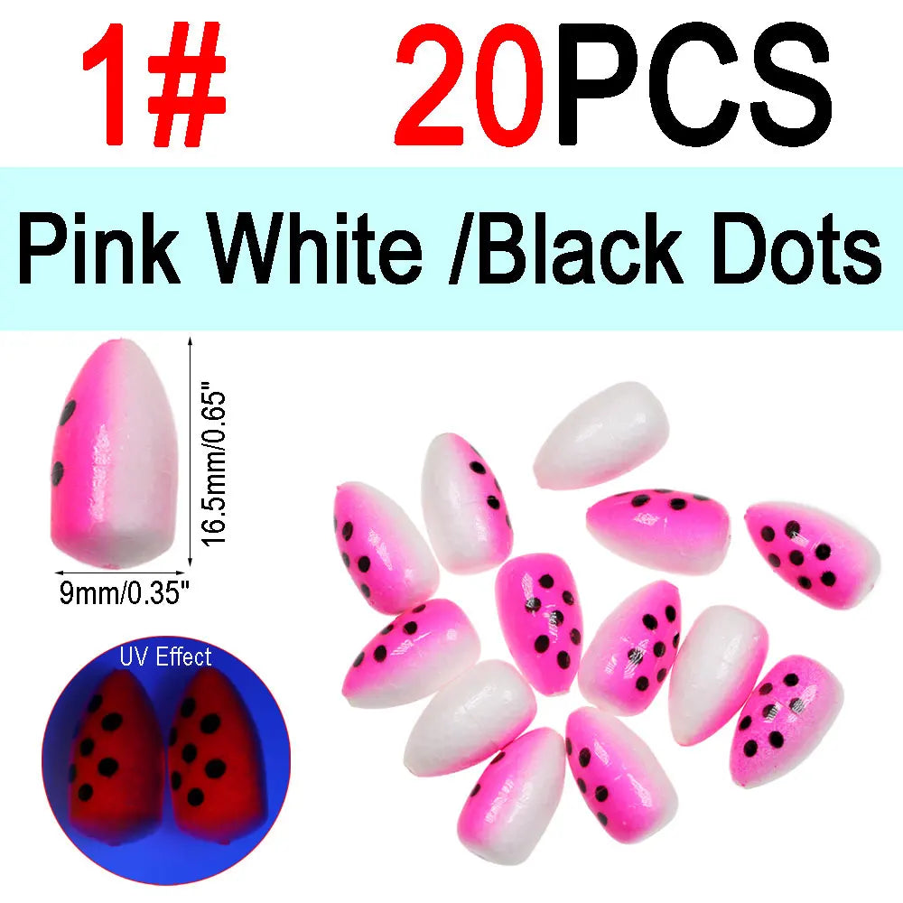 Nova Foam Float Buoys – Bullet & Oval Rig Floats for Pompano & Surf Fishing (20pc) 20pcs PWBD Size 1 Nova Fishing & Outdoors
