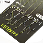 Nova Ready-Made Carp Rigging Kit - High-Carbon Steel Hook Set with Rolling Swivels for Boilies & Corn