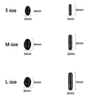 Black Rubber Space Beans – 60pc Oval Bobber Stoppers for Float Fishing - 60Pc Oval Three Sizes Nova Fishing & Outdoors