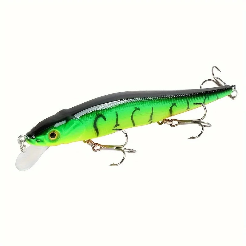 4.5in Sinking Minnow Crankbait Hard Bait – Pike & Carp Lure Green Nova Fishing & Outdoors