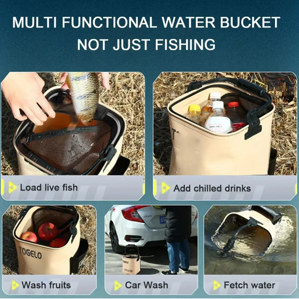 Nova Pro-Foldable EVA Fishing Bucket – Compact, Leak-Proof, & Multi-Purpose Nova Fishing & Outdoors