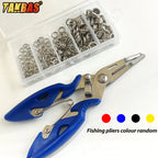 Nova Stainless Steel Split Rings – Heavy-Duty Lure Connectors with Pliers (100/200pc)