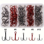 Nova Treble Hook Value Set – Strong Sharp Round Bend Lure Hooks, Saltwater & Freshwater (50/130pc)