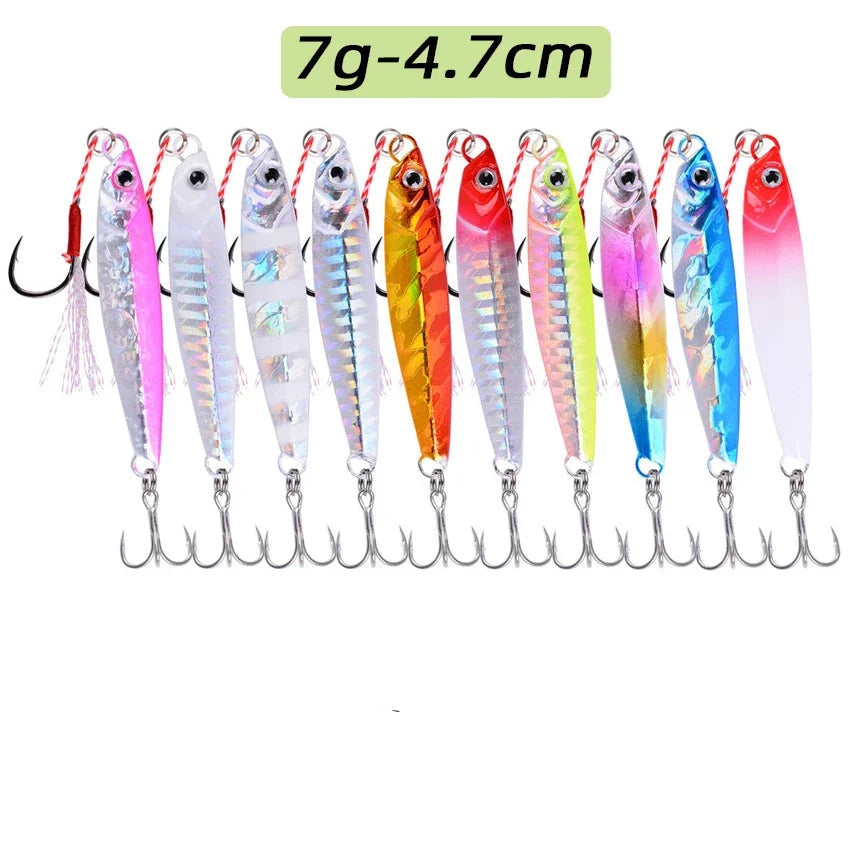 Saltwater Metal Jigs 5-8pc Set – Shore & Deep Water Casting Lures 7G Nova Fishing & Outdoors