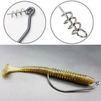 Nova Screw Lock Worm Hooks – Spring-Lock Offset Hooks for Soft Lures, Sizes 1-9/0 (10-Pack)