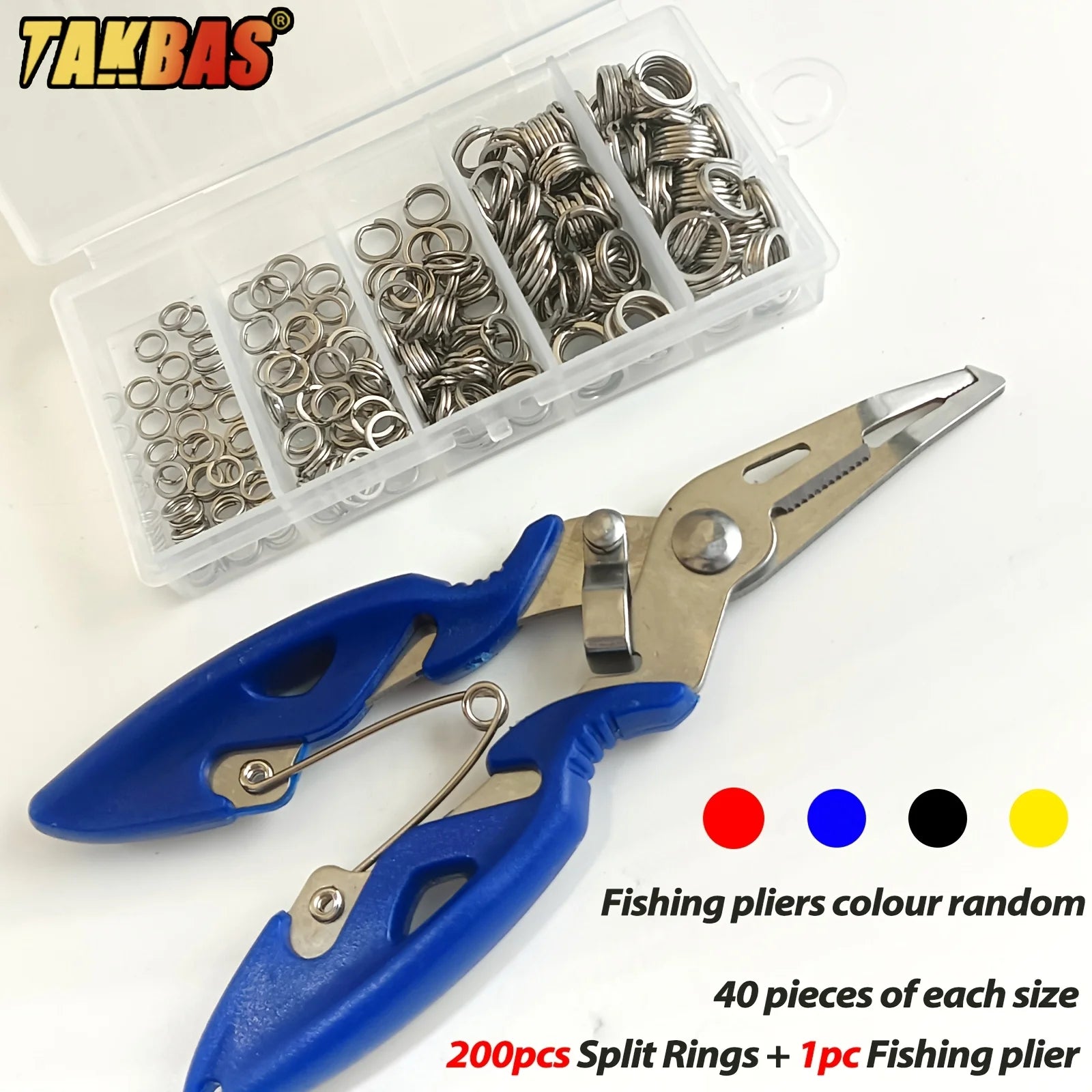 Nova Stainless Steel Split Rings – Heavy-Duty Lure Connectors with Pliers (100/200pc) 200pcs and 1pc Nova Fishing & Outdoors