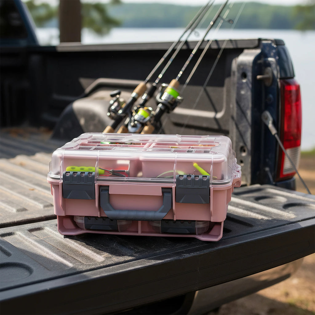 Nova Professional Waterproof Fishing Tackle Box – Compact, Durable Organizer in Pink Nova Fishing & Outdoors