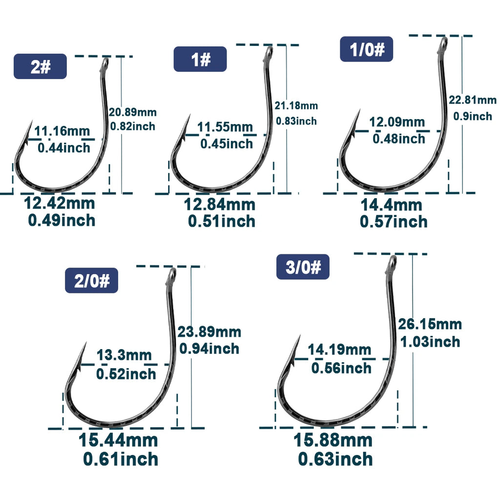 Nova Drop Shot Hooks – Bulk High Carbon Steel Worm Hooks for Bass & Perch (50pc)
