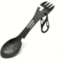 5-in-1 Camping Spork – Stainless Steel Multitool with Clip Titanium Plated Nova Fishing & Outdoors