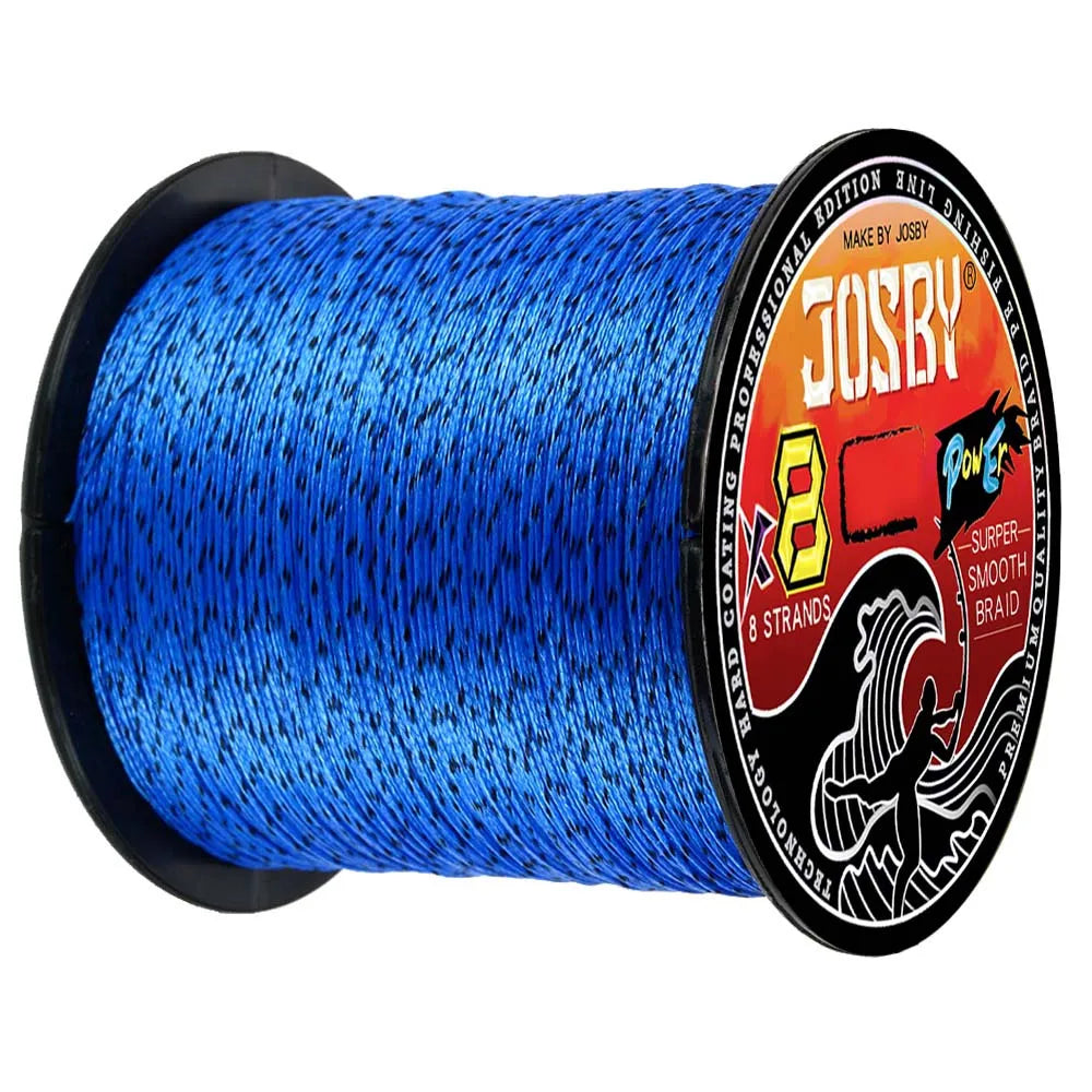 Nova Braided Fishing Line - 8 Strands Multifilament PE Wire - 100M-500M, Multicolor Speckled Blue Nova Fishing & Outdoors