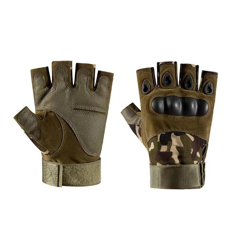 Magnetic Quick-Release Fingerless Fishing Gloves with Anti-Puncture Palm camouflage Nova Fishing & Outdoors