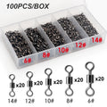 Nova Bearing Swivels – Bulk Stainless Steel Rolling Connectors, Saltwater (100pc)