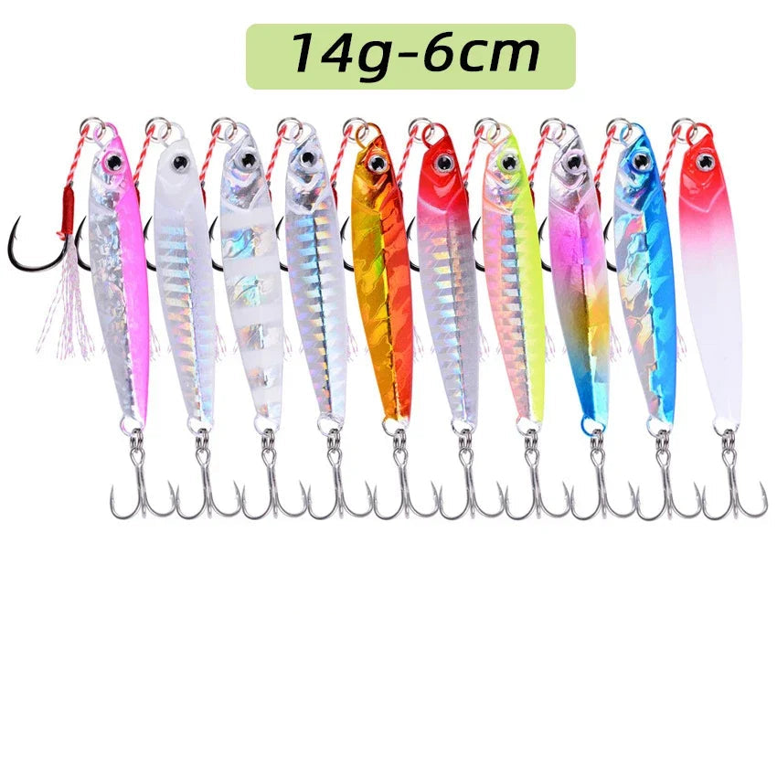 Saltwater Metal Jigs 5-8pc Set – Shore & Deep Water Casting Lures 14G Nova Fishing & Outdoors