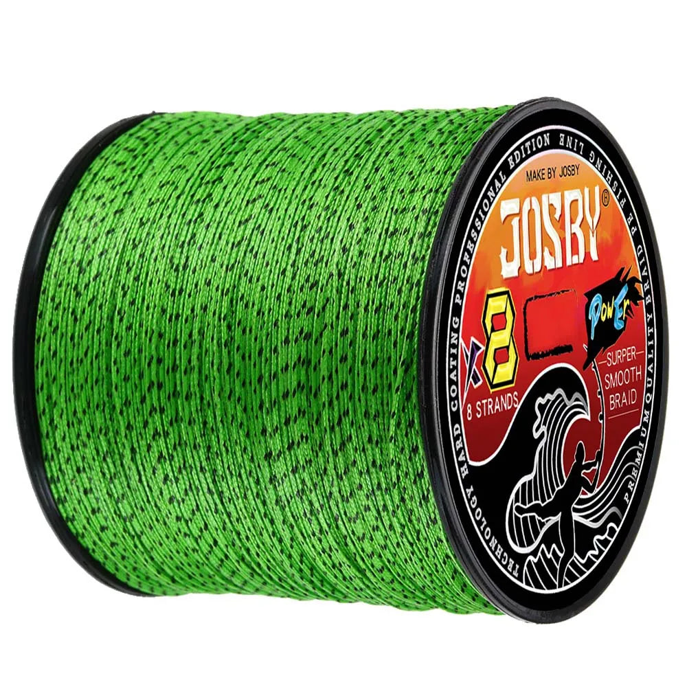 Nova Braided Fishing Line - 8 Strands Multifilament PE Wire - 100M-500M, Multicolor Speckled Green Nova Fishing & Outdoors