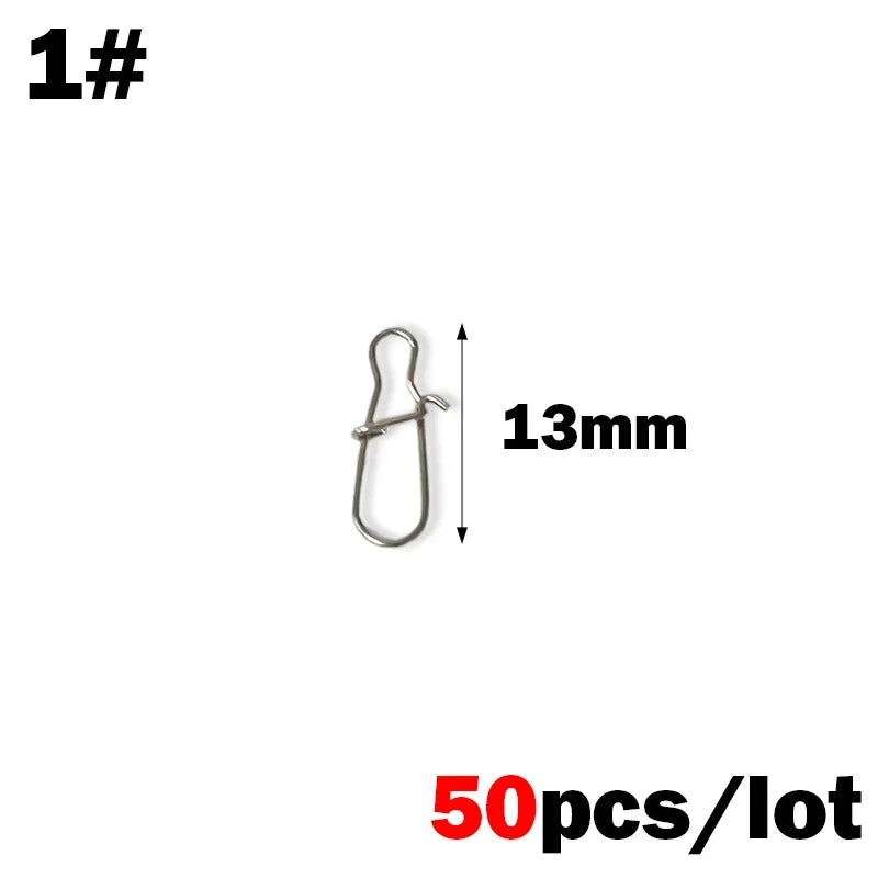Nova Pin Swivels – Stainless Steel Rolling Swivel Lure Clips, Saltwater (50pc) Size 1 Nova Fishing & Outdoors