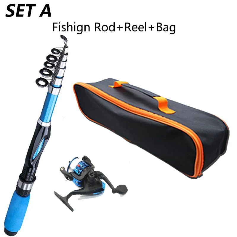 All-in-One 1.2M Telescopic Fishing Kit with Reel and Accessories SetA Nova Fishing & Outdoors