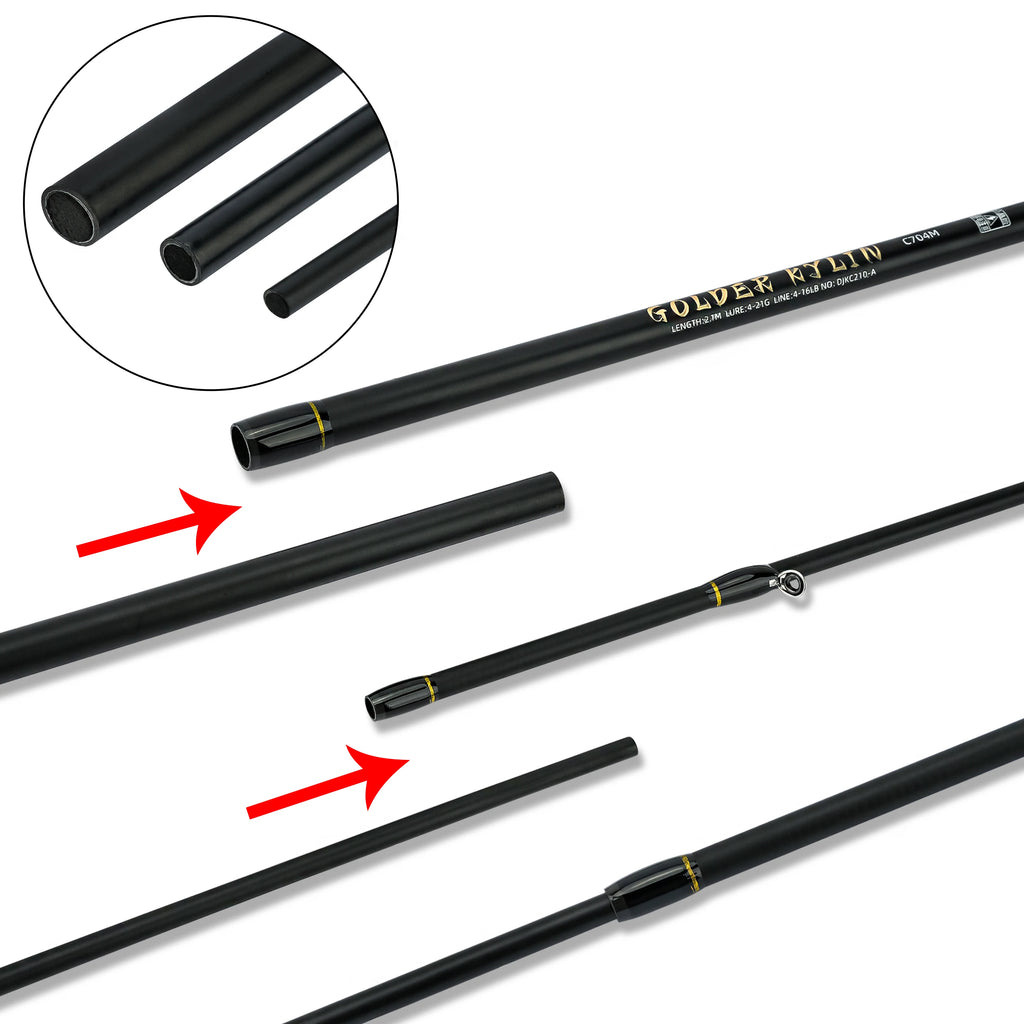 Aorace Spinning Baitcasting Travel Carbon Mini Fishing Rods 1.8~2.4m Casting Weight 4-21g M Fast Lure Goods For PHISHGER Pole Nova Fishing & Outdoors