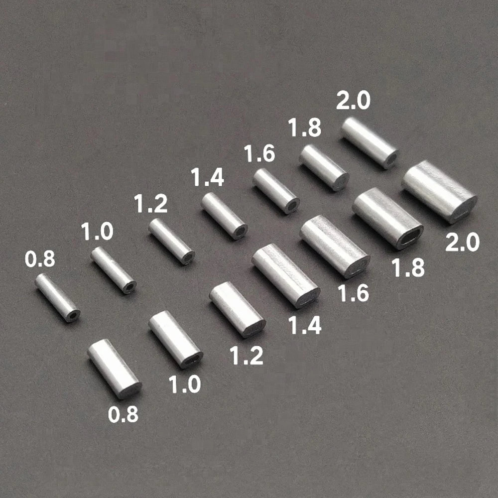 Nova Aluminum Crimp Sleeves – Oval & Round Leader Crimps for Wire Rigs (120pc Box)