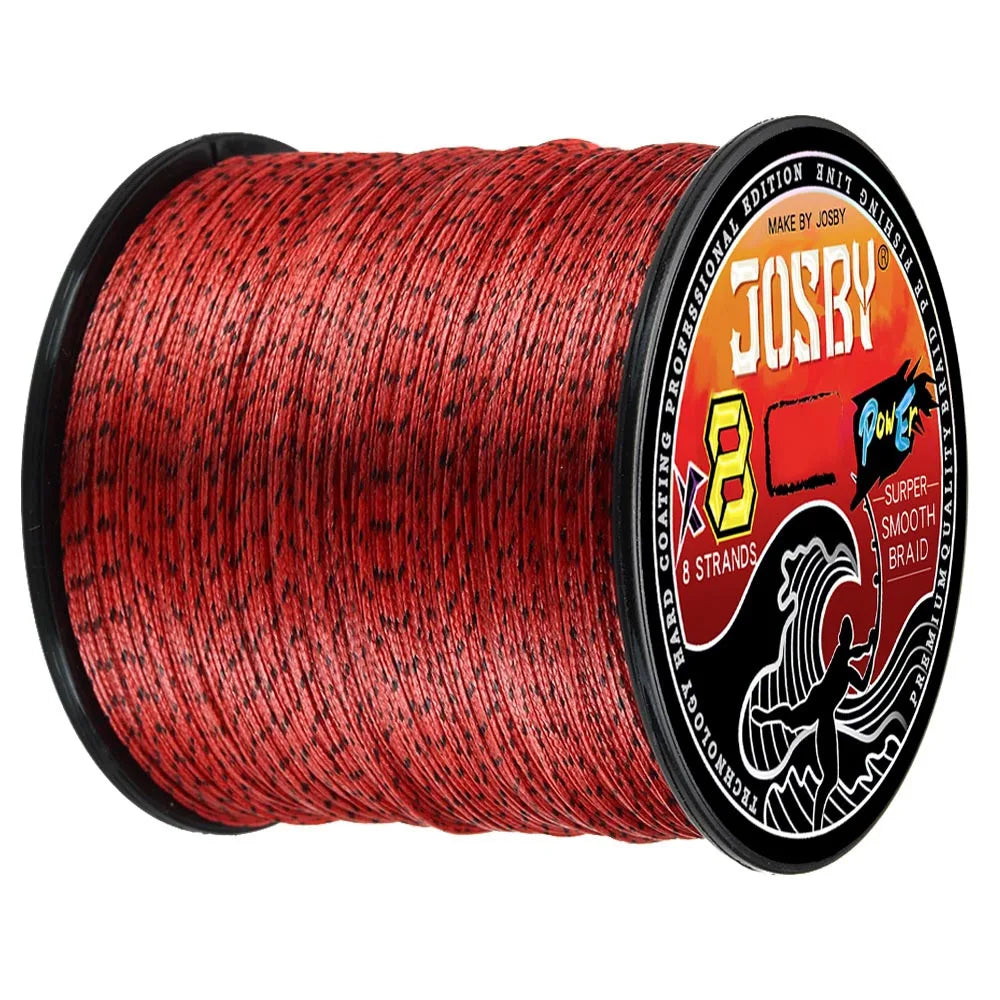 Nova Braided Fishing Line - 8 Strands Multifilament PE Wire - 100M-500M, Multicolor Speckled Red Nova Fishing & Outdoors