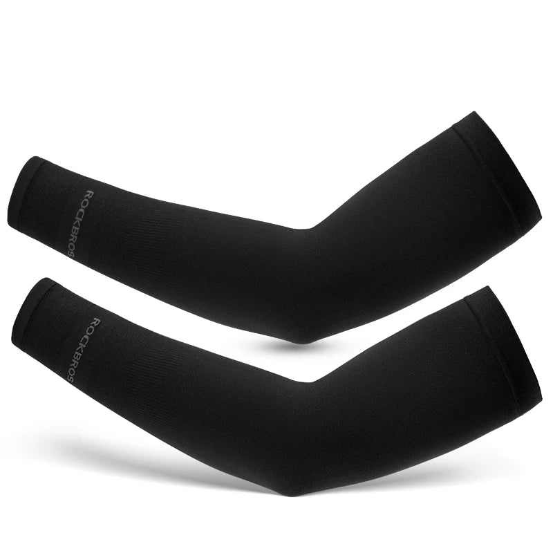 Nova Ice Silk Arm Sleeves – Breathable UV Sun Protection Black One Size Nova Fishing & Outdoors