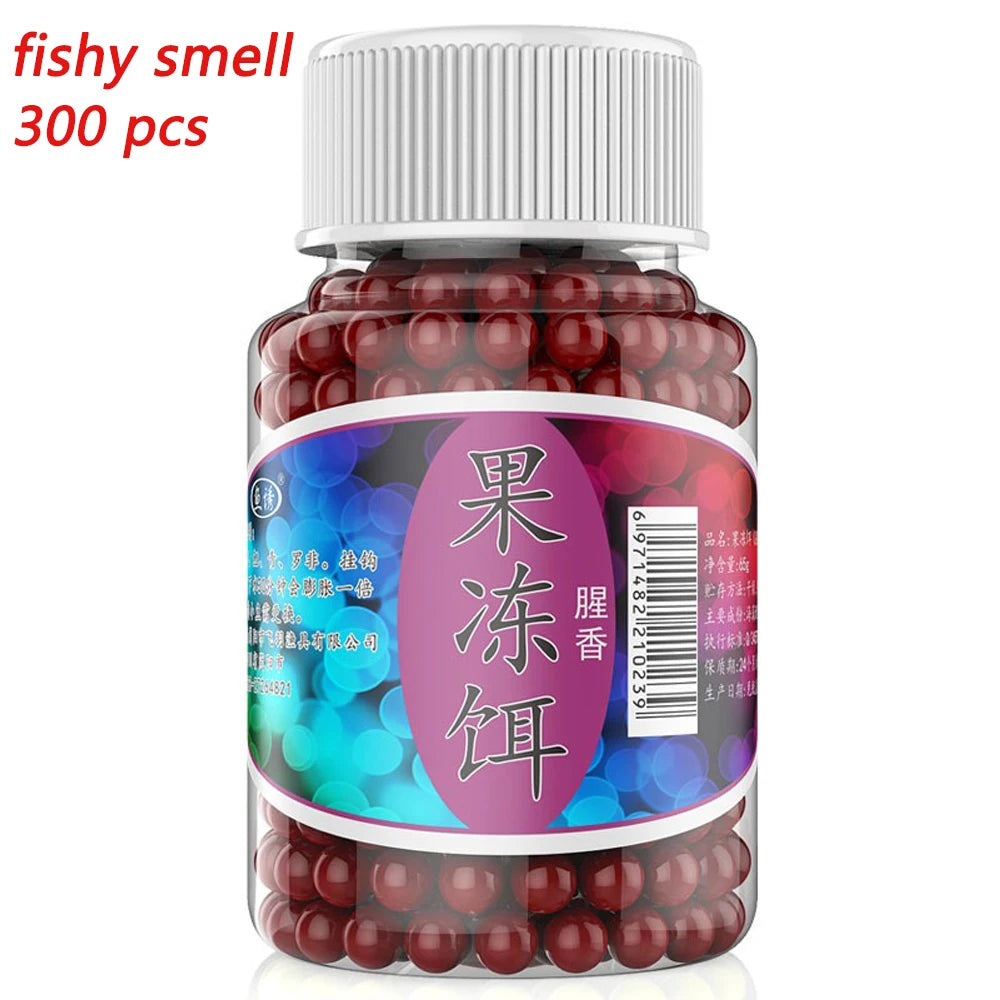 Nova Carp Fishing Bait - 300pcs Soft Jelly Lure Pills with Honey Attractant Flavor, 0.22 Inch Fish Eggs Fishy smell 300PCS Nova Fishing & Outdoors