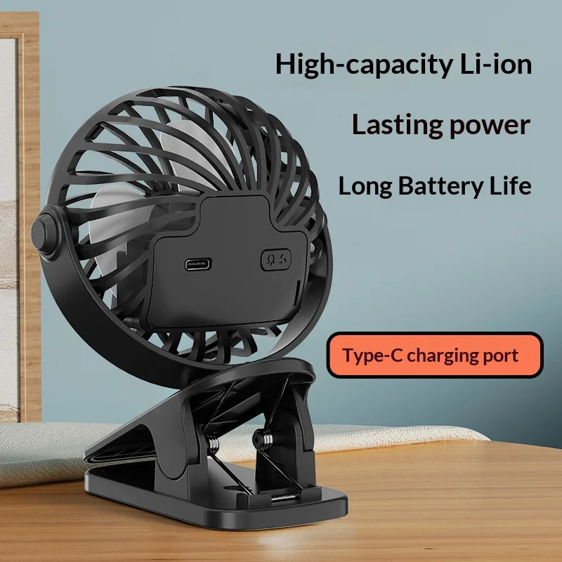 Portable Clip Fan with Night Light – USB Rechargeable Nova Fishing & Outdoors