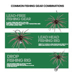 Nova Floating Sea Urchin Soft Lure Set - 2Pcs Radical Spined Finesse Lures - Tear-Resistant TPE Bionic Bait