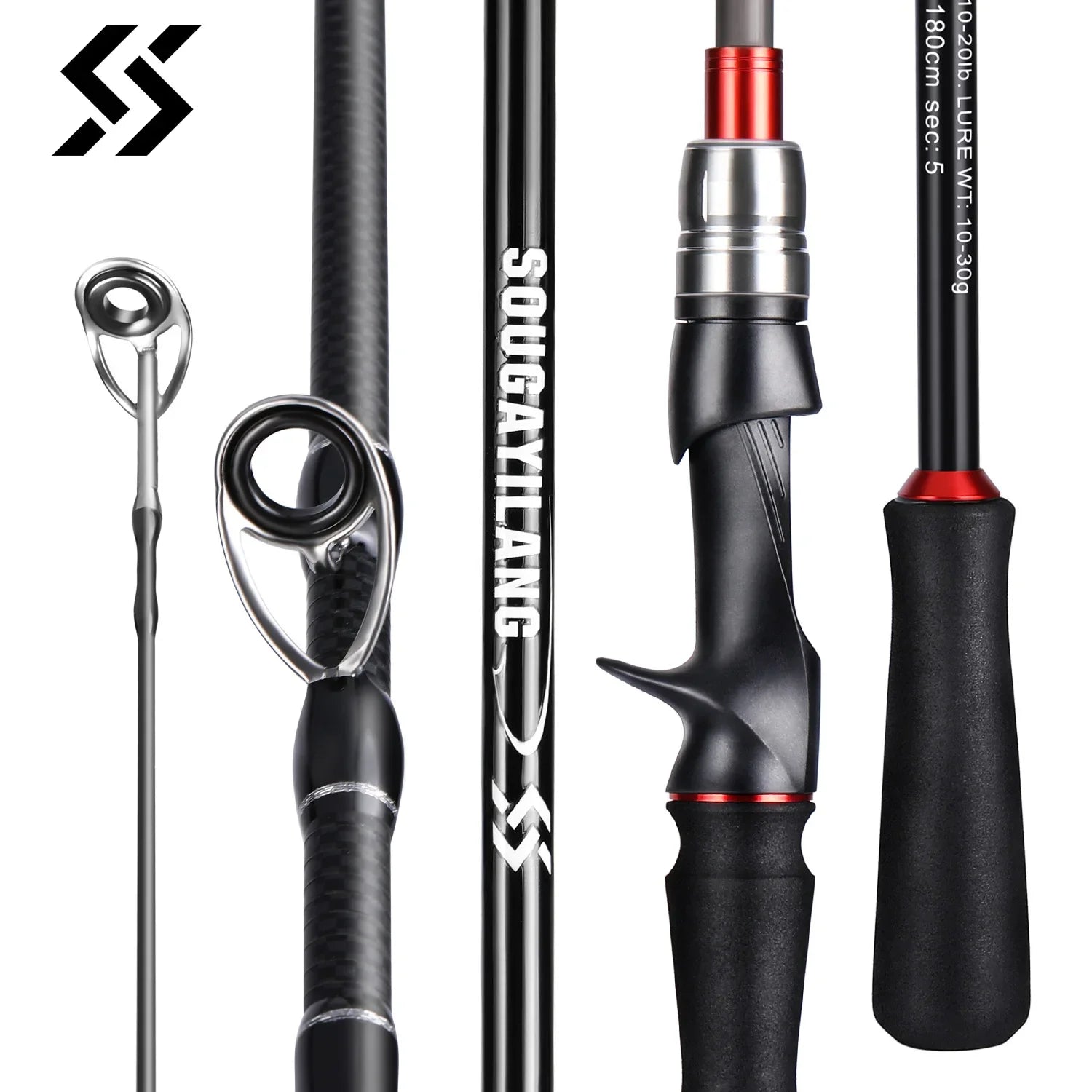 Sougayilang Lure Fishing Rod 1.8m 2.1m Spinning Bait Casting Rod Carbon Fiber EVA Handle Fishing Pole for Fishing Pesca Nova Fishing & Outdoors
