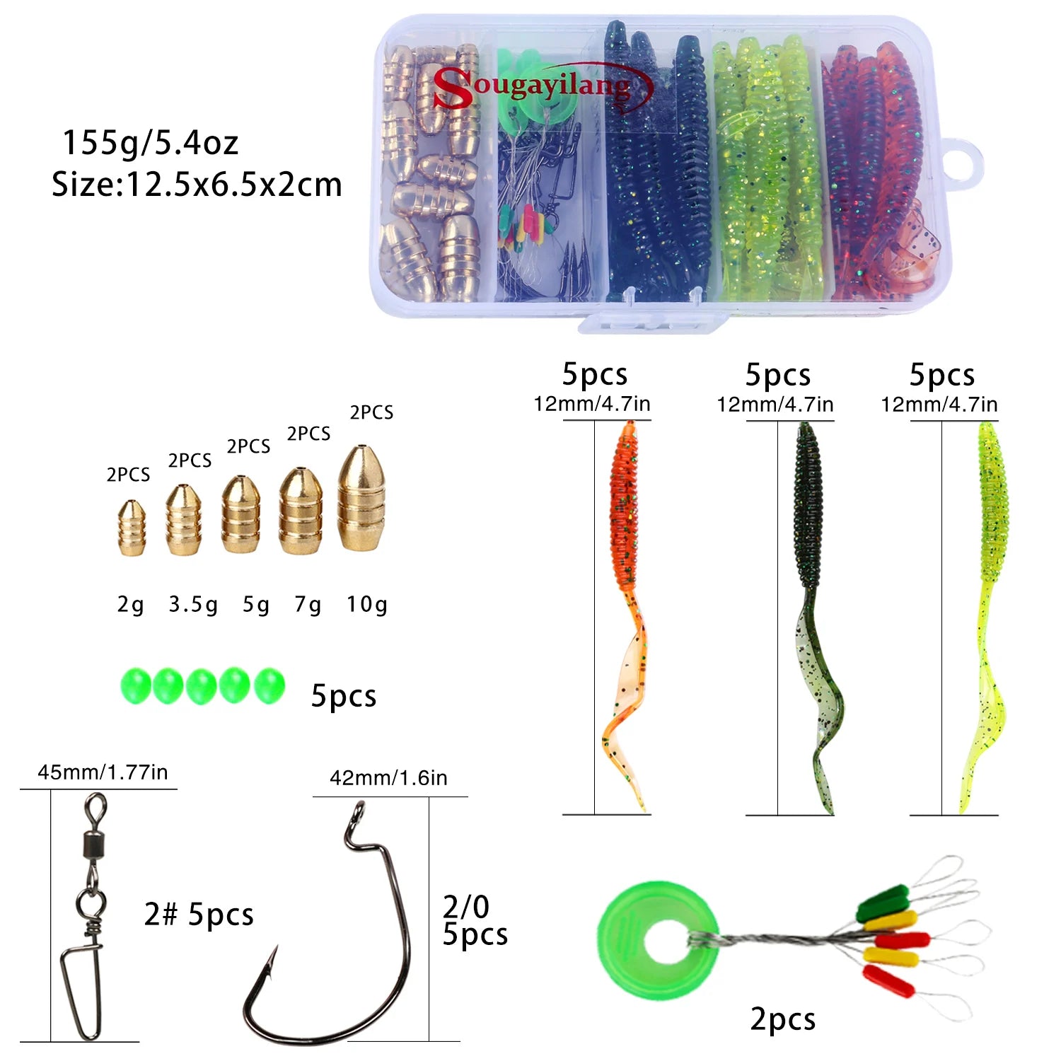 Nova Freshwater Fishing Starter Pack - Soft Plastics, Jigheads, and Rigging Hardware Box Combo Lure set 4 Nova Fishing & Outdoors