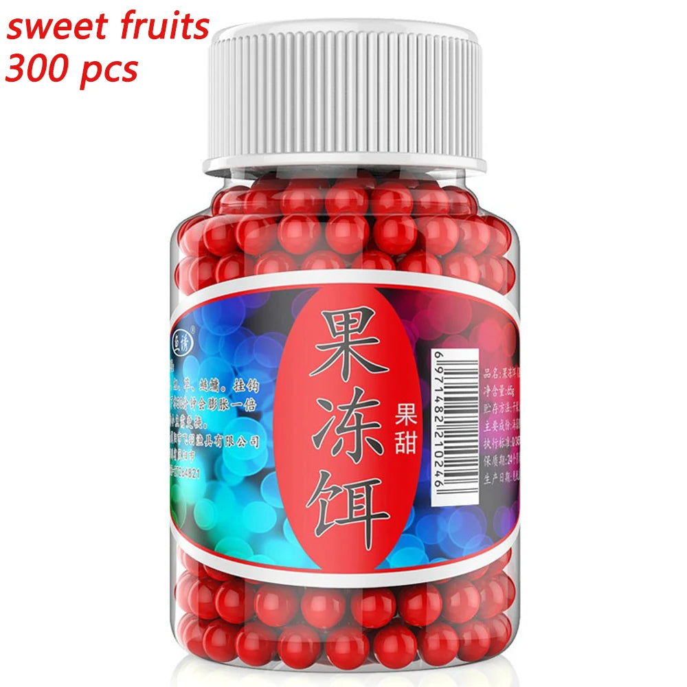 Nova Carp Fishing Bait - 300pcs Soft Jelly Lure Pills with Honey Attractant Flavor, 0.22 Inch Fish Eggs Sweet fruits 300PCS Nova Fishing & Outdoors