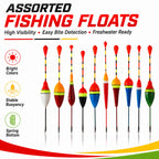 Assorted Fishing Floats Bobbers High Visibility Spring Bottom Bite Indicators for Freshwater Pond Lake River Fishing Tackle Kits Nova Fishing & Outdoors