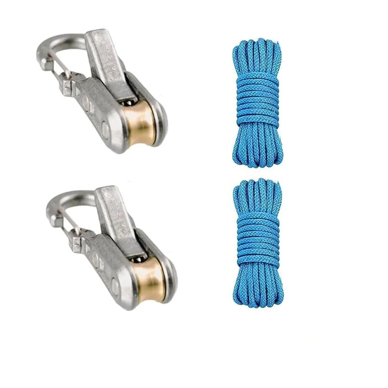 Heavy-Duty Retractable Rope Tensioner for Camping & Gear Silver 2pcs Nova Fishing & Outdoors