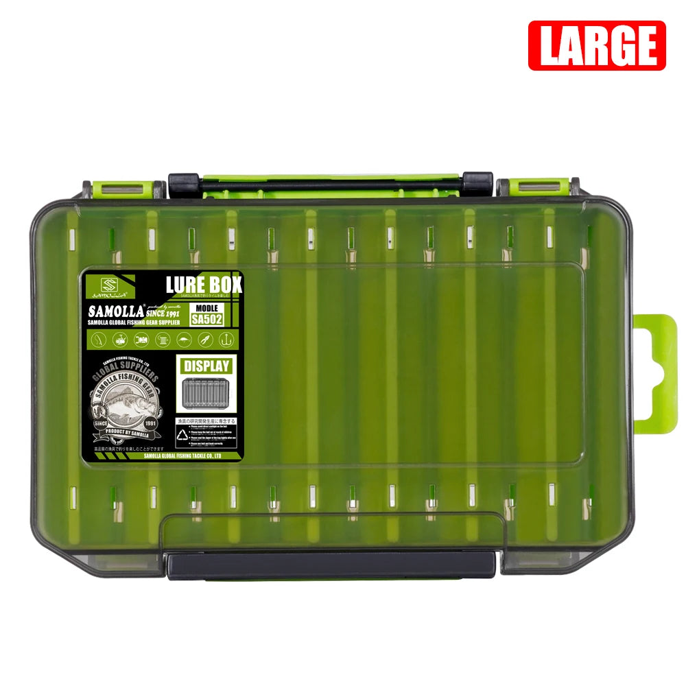 Dual-Compartment Tackle Box – Lure & Bait Storage Green Large Nova Fishing & Outdoors