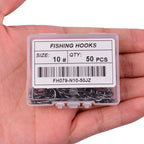 Nova Offset Circle Hooks – Sizes #1 to 5/0, Live Bait Fishing Hooks (20/50 Pack)
