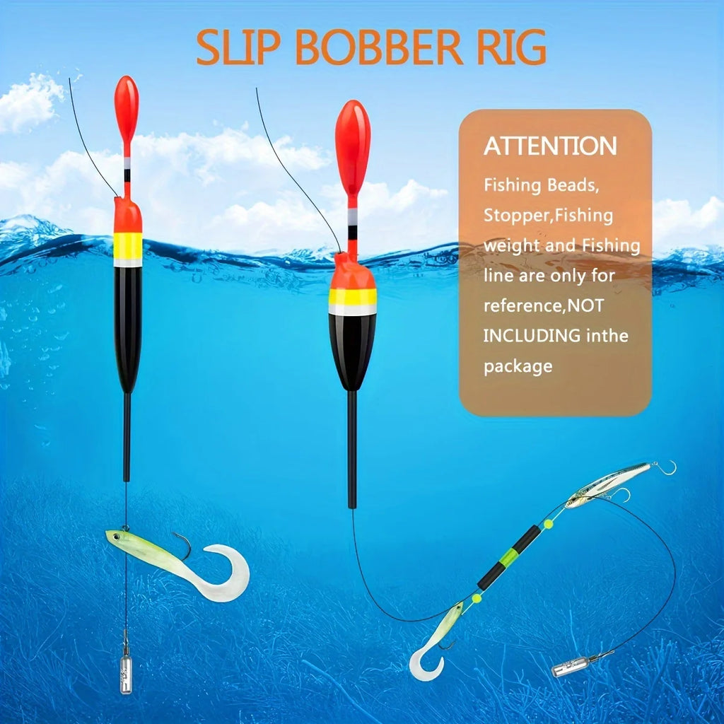Nova Premium Balsa Slip Float Kit – Floats, Bobber Stops & Weights, Saltwater & Freshwater (5pc)