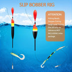 Nova Premium Balsa Slip Float Kit – Floats, Bobber Stops & Weights, Saltwater & Freshwater (5pc)