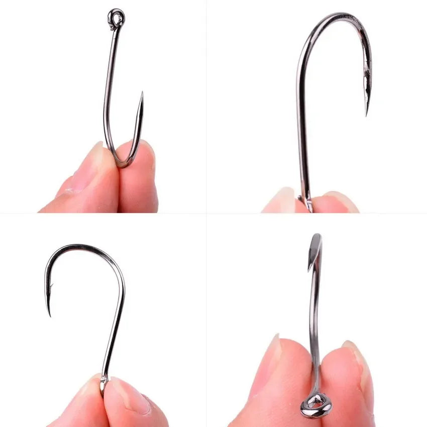 Nova Offset Circle Hooks – Sizes #1 to 5/0, Live Bait Fishing Hooks (20/50 Pack)