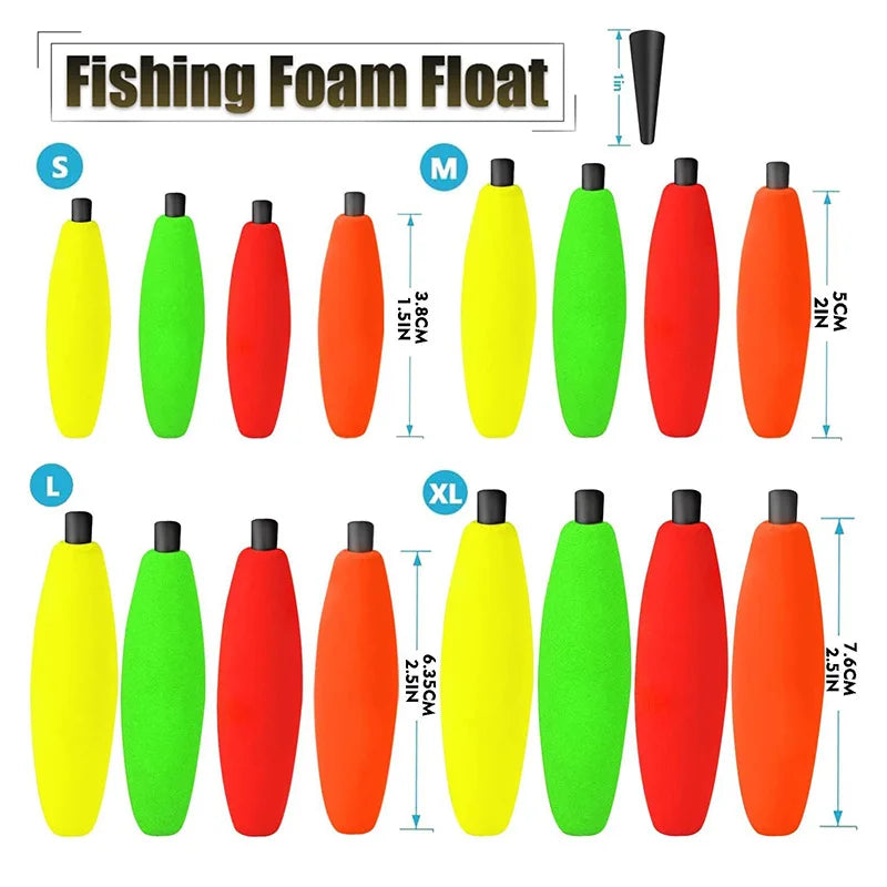 Nova Peg Floats – High-Density Foam Catfish & Crappie Rig Floats (20-Pack)