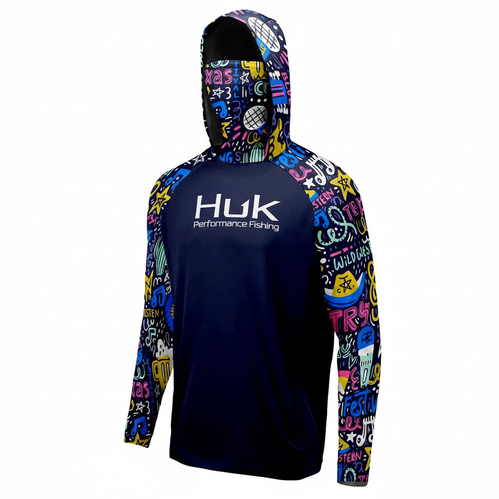 Nova Men's UPF 50+ Fishing Hoodie with Built-In Face Mask XDYHUK0743 Nova Fishing & Outdoors