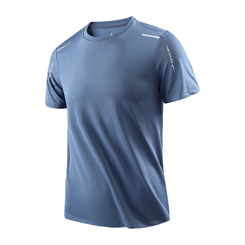 Men's Quick-Dry Fishing T-Shirt – Breathable Polyester Performance Tee Blue Nova Fishing & Outdoors