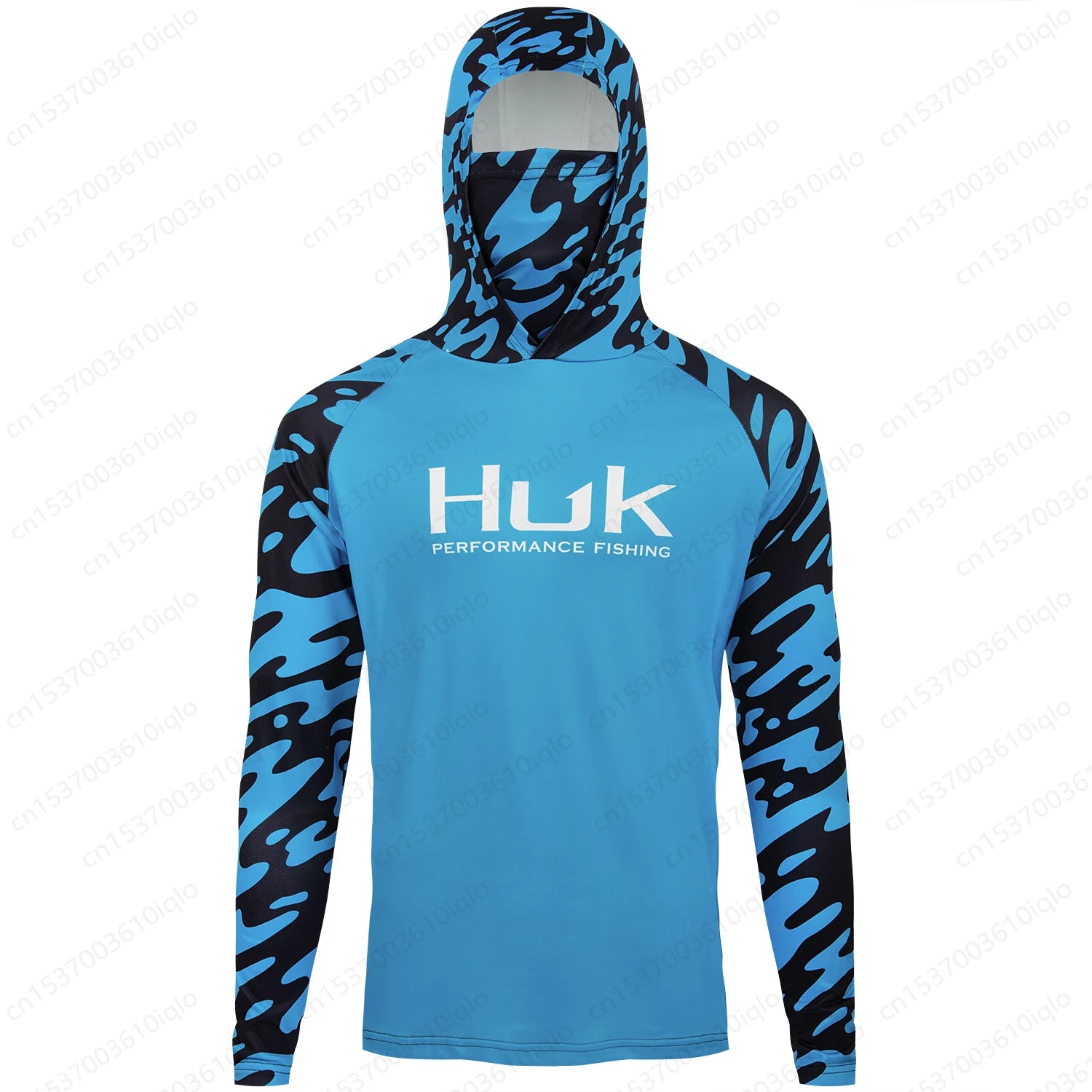 Nova Men's Performance Fishing Hoodie UPF 50+ Sun Protection Shirt with Built-In Face Mask Quick-Dry XDYHUK0704 Nova Fishing & Outdoors