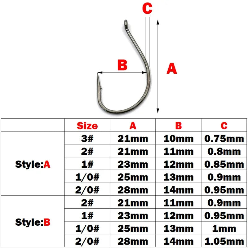 Nova Drop Shot Hooks – Stainless Steel Offset Wacky Hooks for Finesse Bass (10-Pack)
