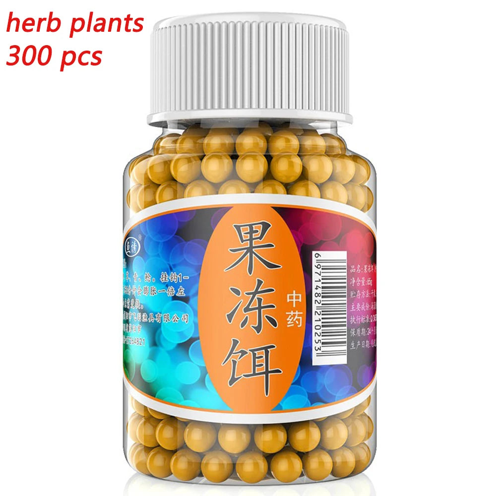 Nova Carp Fishing Bait - 300pcs Soft Jelly Lure Pills with Honey Attractant Flavor, 0.22 Inch Fish Eggs Herb plants 300PCS Nova Fishing & Outdoors