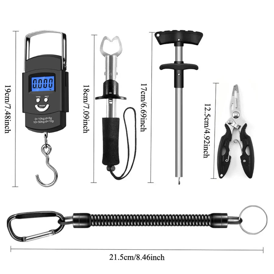 6-Piece Professional Fishing Tool Kit with Digital Scale Nova Fishing & Outdoors