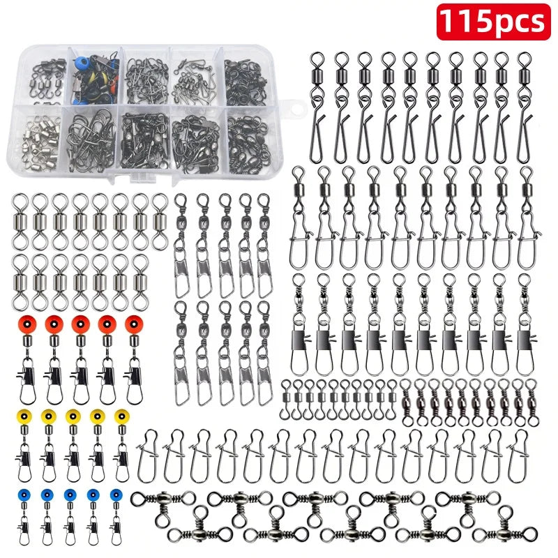 Nova 115-Piece Ultimate Terminal Tackle Kit – Quick-Change Swivels, Snaps, and Connectors for Bass & Walleye Nova Fishing & Outdoors