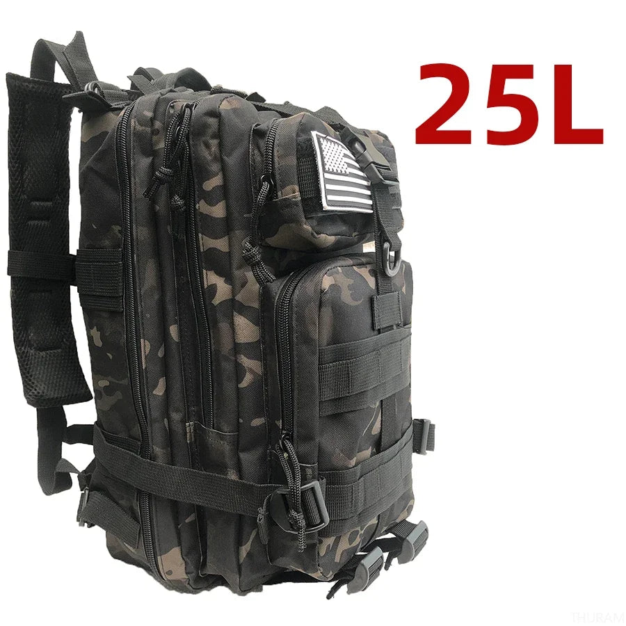 50L Waterproof Dry Bag Rucksack for Fishing & Camping 25L (Camo black) Nova Fishing & Outdoors