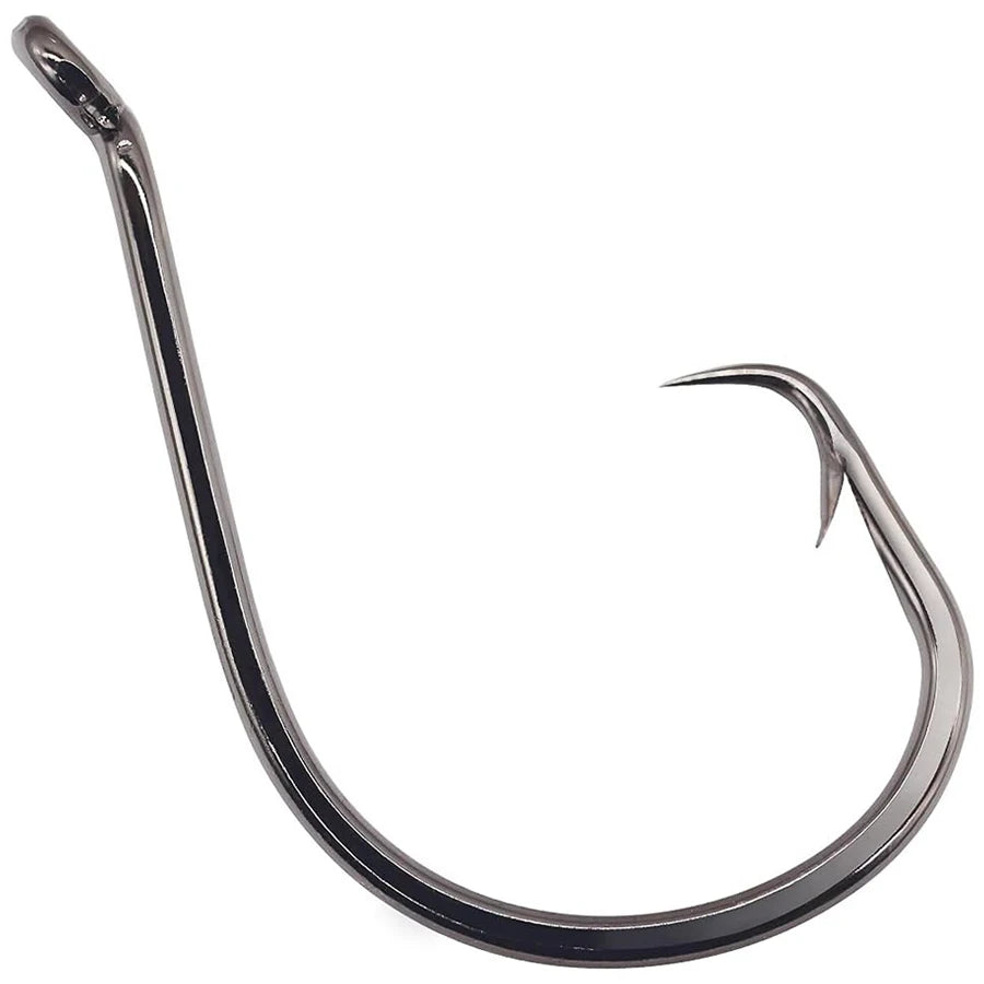 Nova Octopus Circle Hooks – Offset Beak Point, Sizes 1/0–10/0, High Carbon Steel (50-Pack)