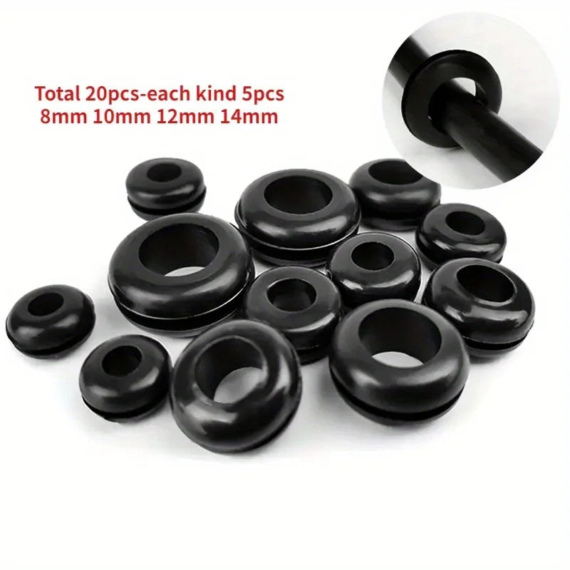 Waterproof Tackle Box Gasket & O-Ring Seal Kit – 60-Piece Multi-Size Replacement Set 4 sizes Total 20PCS Nova Fishing & Outdoors