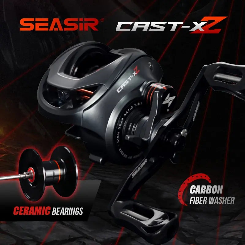 High-Speed Baitcasting Reel – 7.3:1 Gear Ratio with Ceramic Hybrid Bearings Nova Fishing & Outdoors